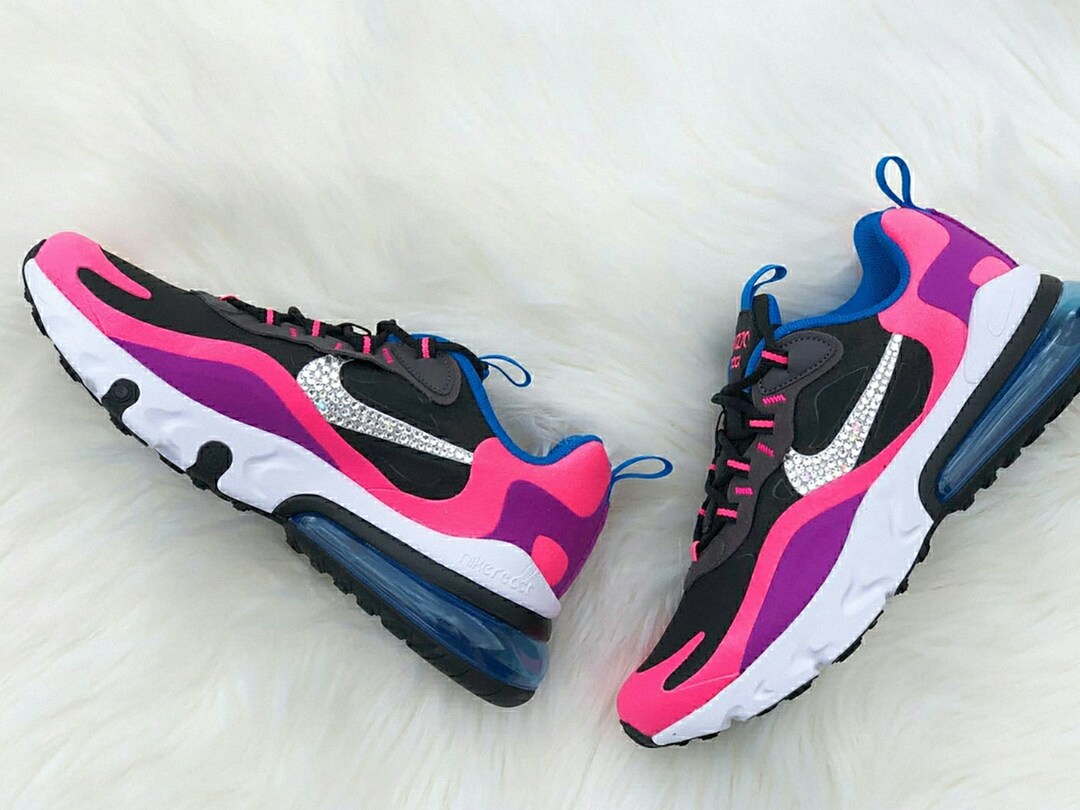Swarovski Women's Nike Air Max 270 React Hyper Pink Sneakers